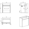 База под раковину BELBANGO PIETRA PIETRA-MINI-460-1A-SO-PT-R