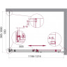Душевой уголок 120x100 см BELBAGNO ACQUA-AH-1-120/100-C-Cr