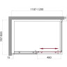 Душевой уголок BELBAGNO UNO 120x80 см UNO-AH-1-120/80-C-Cr
