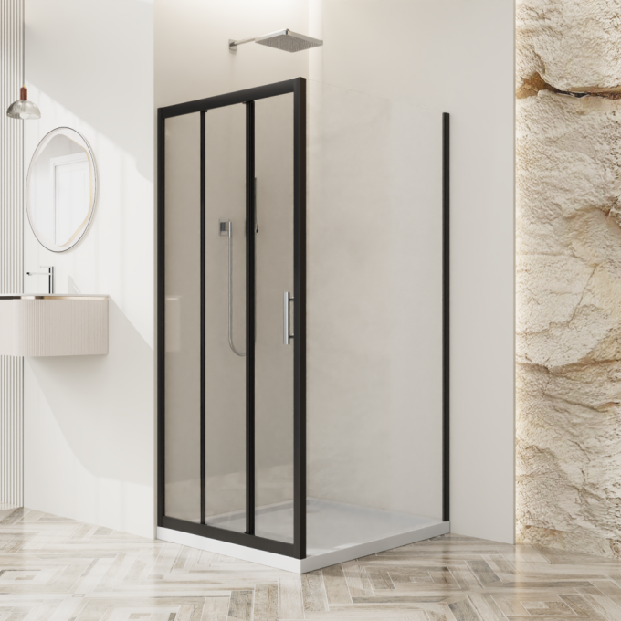 Душевой уголок BELBAGNO UNO-195-AHF-31-120/80-C-NERO
