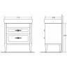 Тумба BELBAGNO PRADO PRADO-800-2C-PIA2-BL