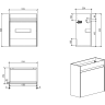 Тумба Stone 45,4 см BELBAGNO PIETRA PIETRA MINI-460-1A-SO-PT-L