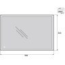 Зеркало 90x60 см BELBAGNO SPC-GRT-900-600-LED-TCH